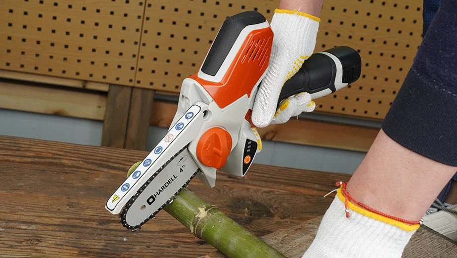 Step-by-step: how to use a mini chainsaw