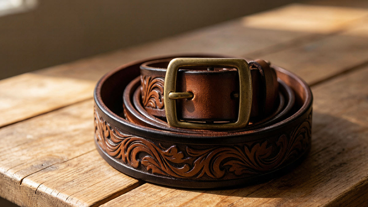 Leather Edging and Carving in a Weekend: A First Belt From One