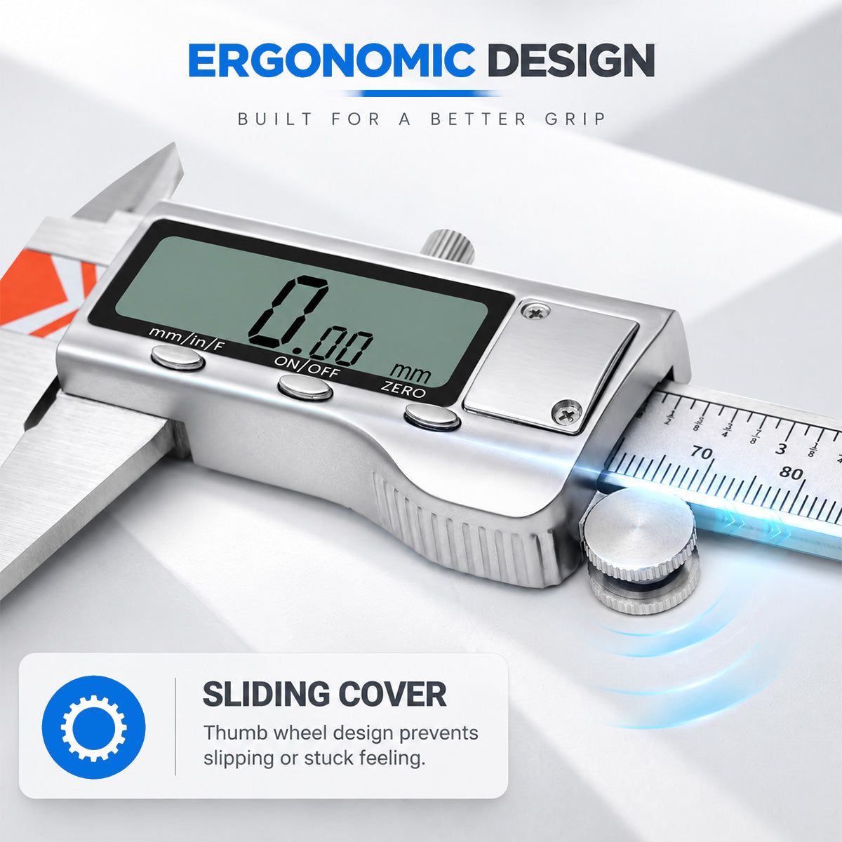 HARDELL Digital Caliper 6in All-Metal with Large LCD