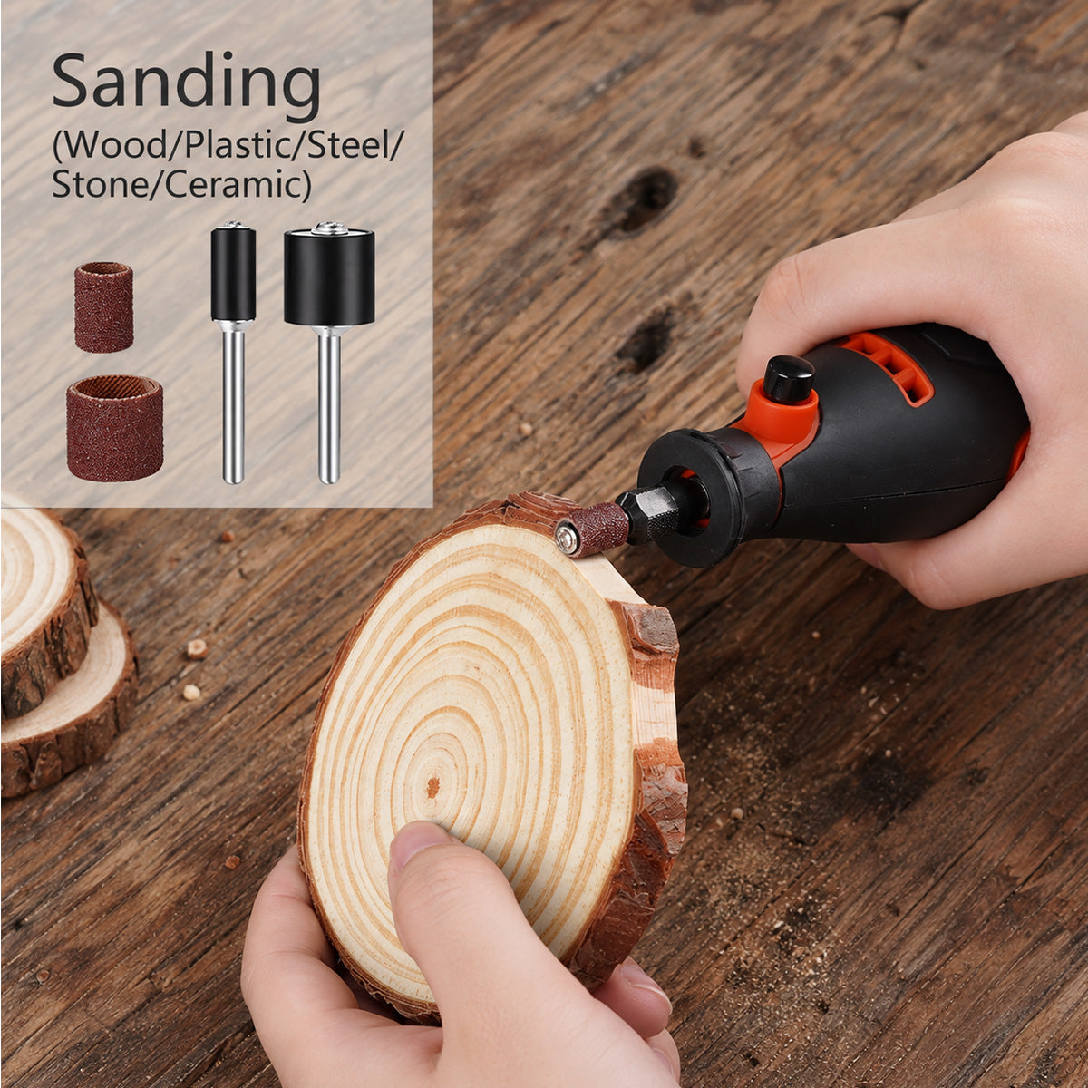 HARDELL Rotary Tool Accessories 287pcs 1/8in Shank Kit