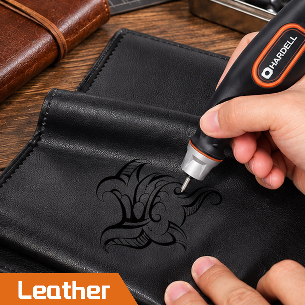 HARDELL Orange Essential 24W Engraving Pen with Tungsten Bits