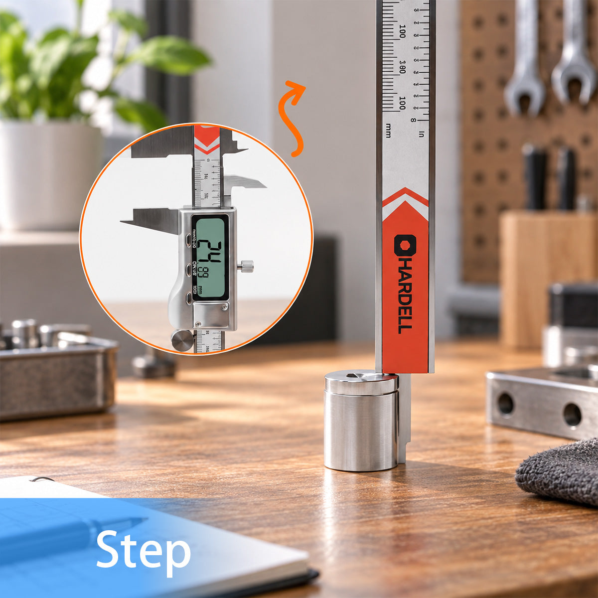 HARDELL Digital Caliper 6in All-Metal with Large LCD