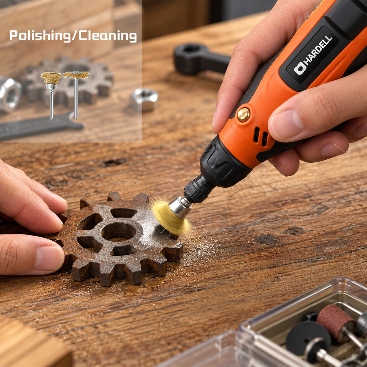 HARDELL Rotary Tool Accessories 508pcs 1/8in Shank Kit