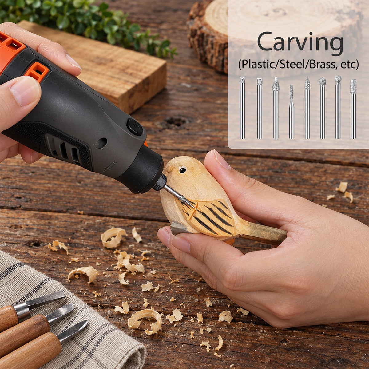 HARDELL Rotary Tool Accessories 287pcs 1/8in Shank Kit