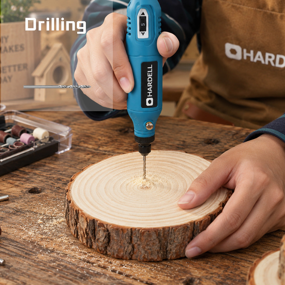 HARDELL Rotary Tool Accessories 508pcs 1/8in Shank Kit