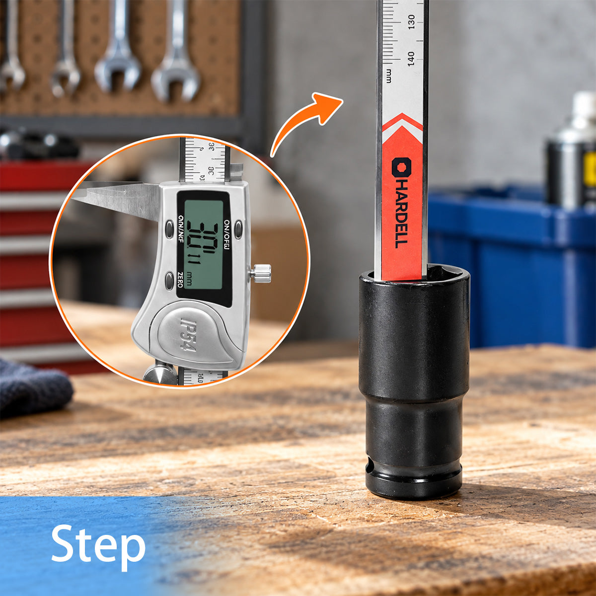 HARDELL Digital Caliper 6in IP54 Waterproof Stainless Steel