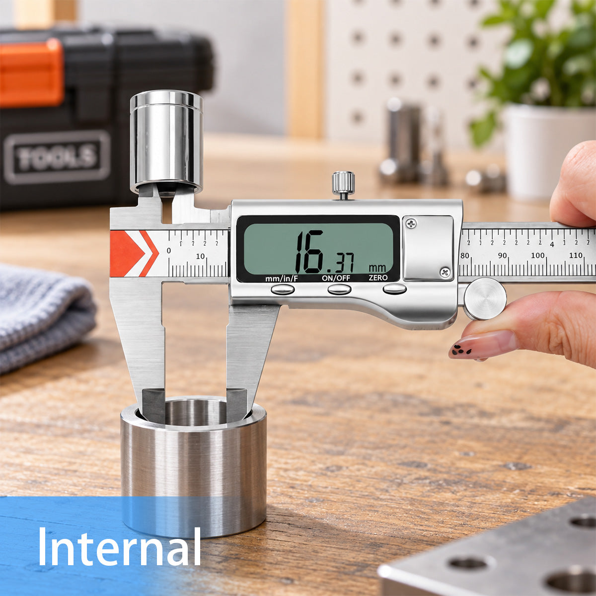 HARDELL Digital Caliper 6in All-Metal with Large LCD