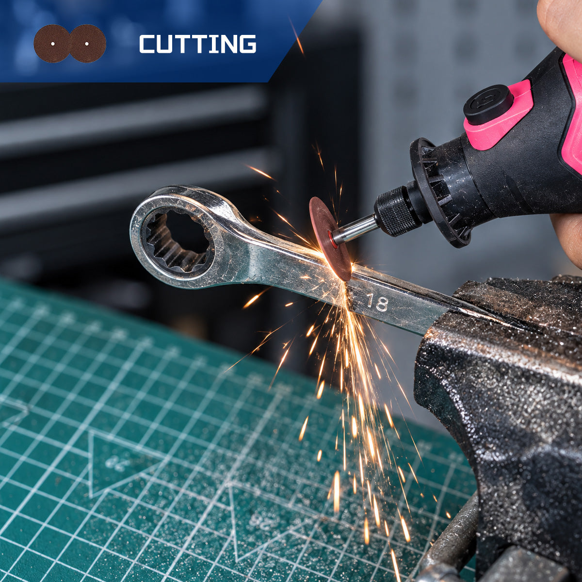HARDELL 180W Pink Essential 61pcs Corded Rotary Tool Kit