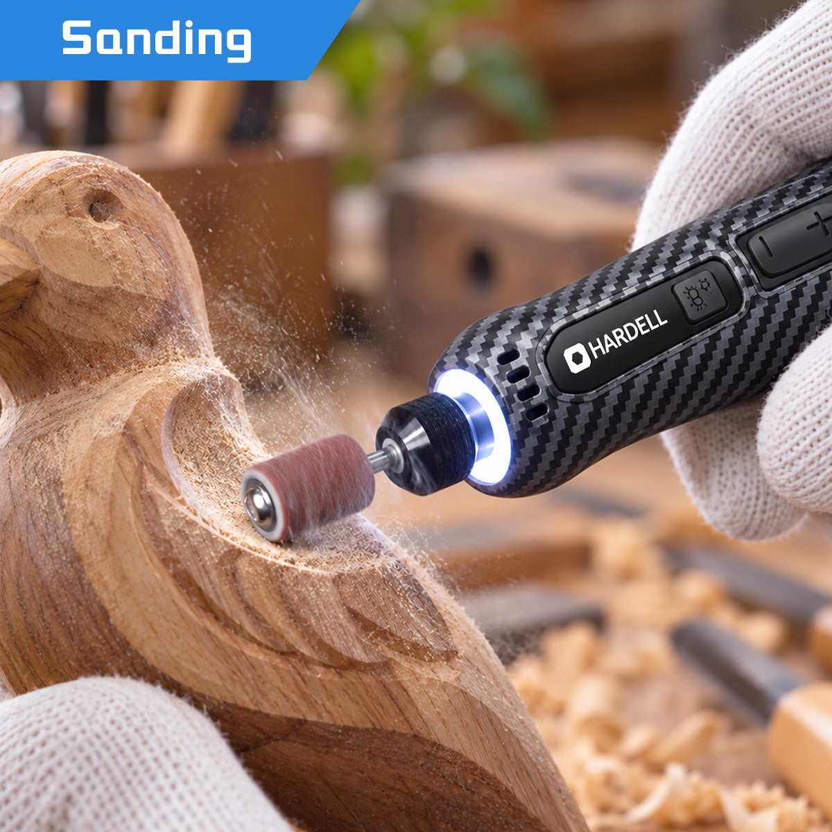 HARDELL 4V Carbon Fiber Pro 70pcs Rotary Tool Kit