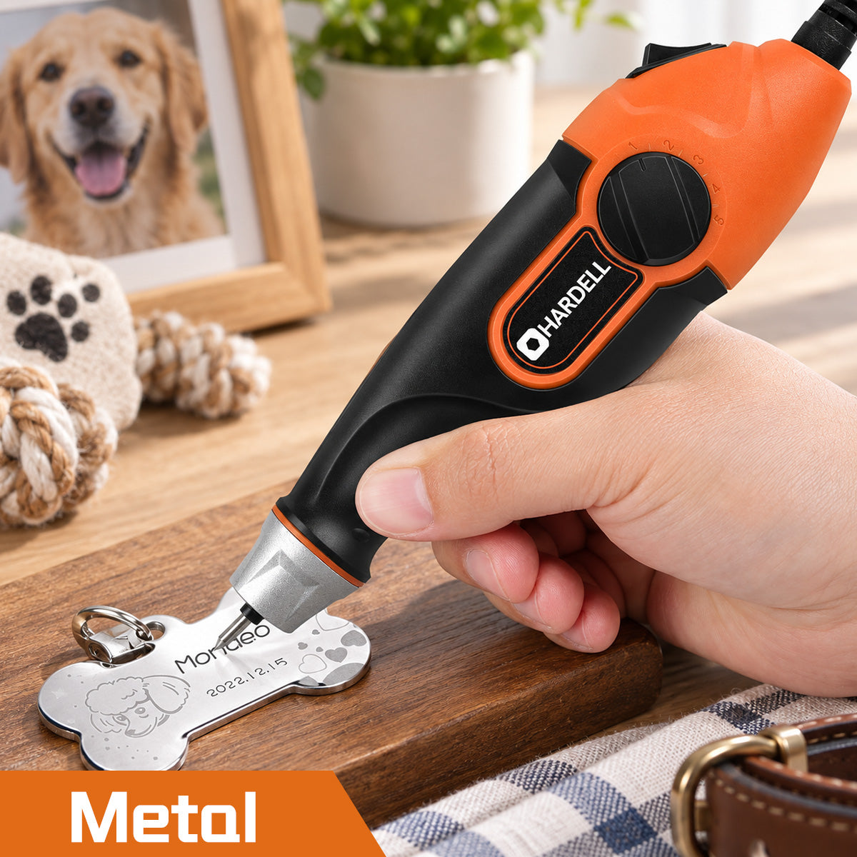 HARDELL Orange Essential 24W Engraving Pen with Tungsten Bits