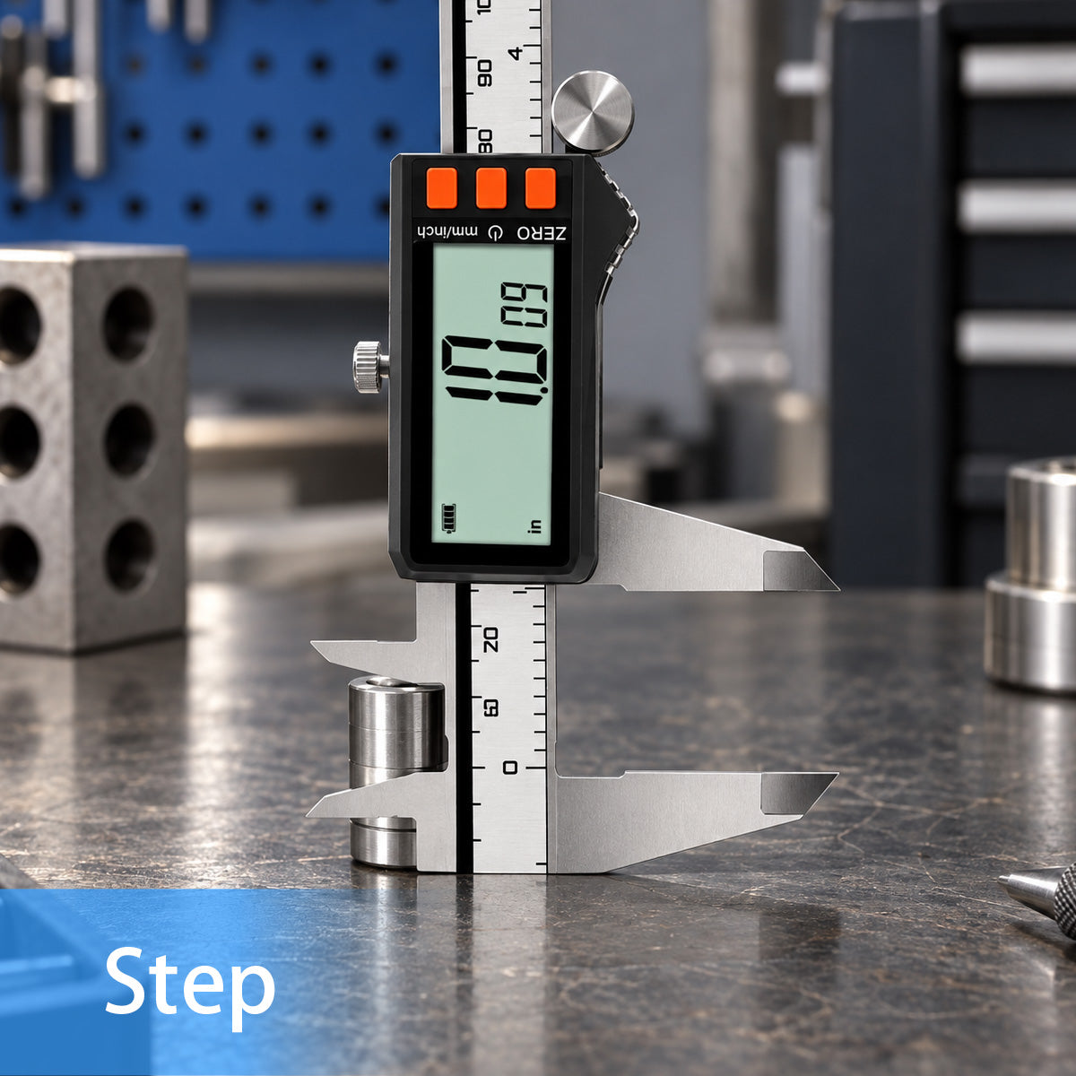 HARDELL Digital Caliper 6in Rechargeable with Power Display