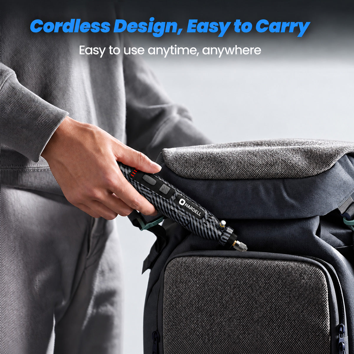 HARDELL 4V Carbon Fiber Essential 70pcs Rotary Tool