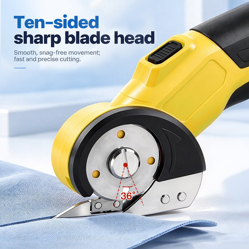 HARDELL Yellow Cordless Electric Scissors & Rotary Cutter