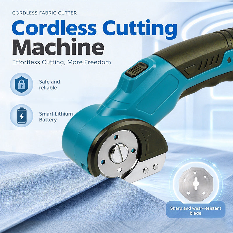 HARDELL Blue Cordless Electric Scissors for Fabric & Cardboard