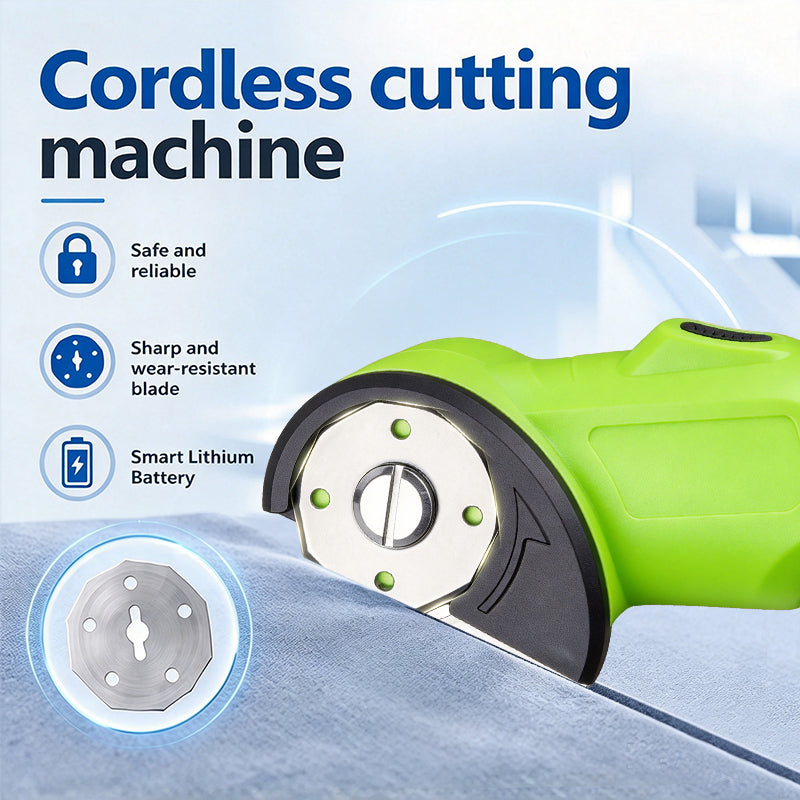 HARDELL Green Cordless Electric Scissors & Multi-Material Rotary Cutter