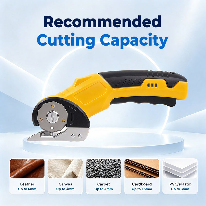 HARDELL Yellow Cordless Electric Scissors & Rotary Cutter