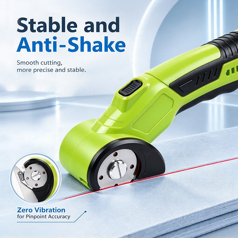 HARDELL Green Cordless Electric Scissors & Multi-Material Rotary Cutter