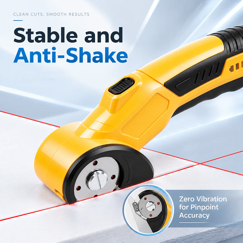 HARDELL Yellow Cordless Electric Scissors & Rotary Cutter