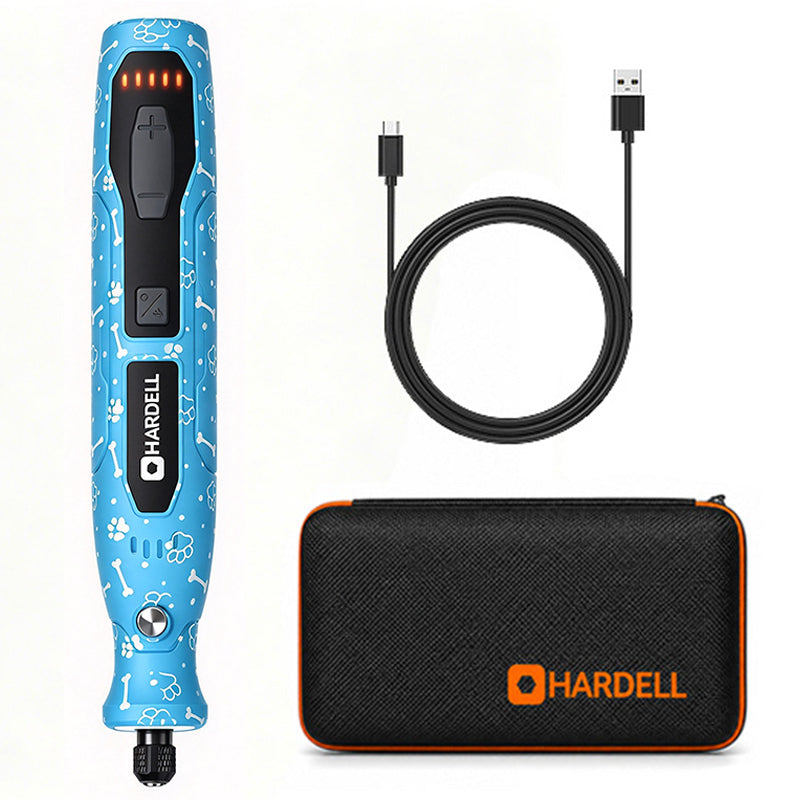 HARDELL Blue 4V Mini Cordless Rotary Tool with 360° LED & 70 Accessories