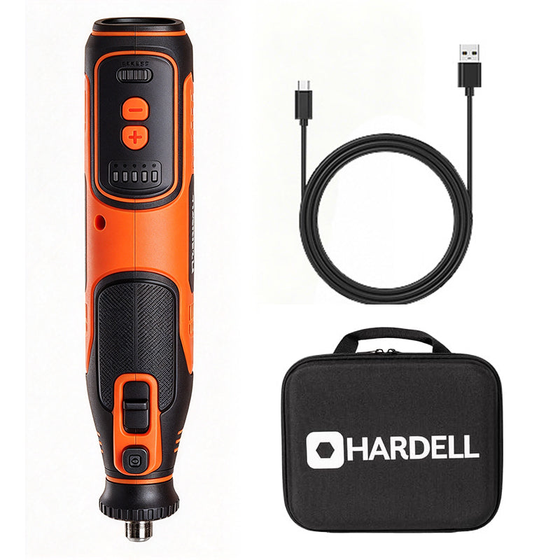 HARDELL 8V Cordless Rotary Tool Kit with LED Display & 140 Accessories