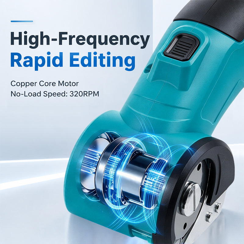 HARDELL Blue Cordless Electric Scissors for Fabric & Cardboard