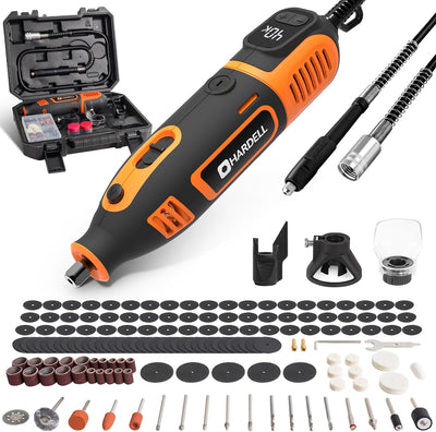200w Corded Power Rotary Tool with Fine Speed Control and Flex Shaft - Hardell