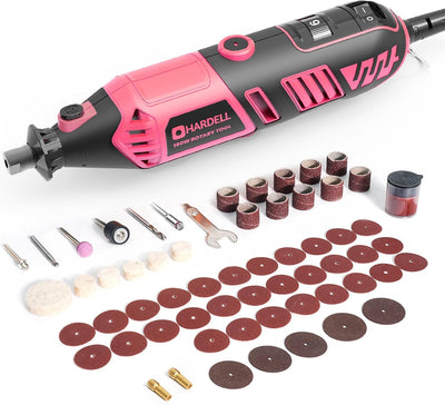 6 Variable Speeds 180w Corded Power Rotary Tool With 61 Accessories - Hardell