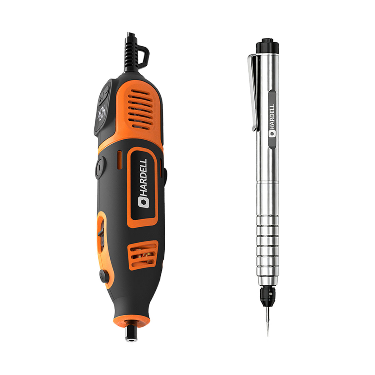 HARDELL Orange 200W Rotary Tool & 8" Caliper Set with Engraver & 287pc Kit