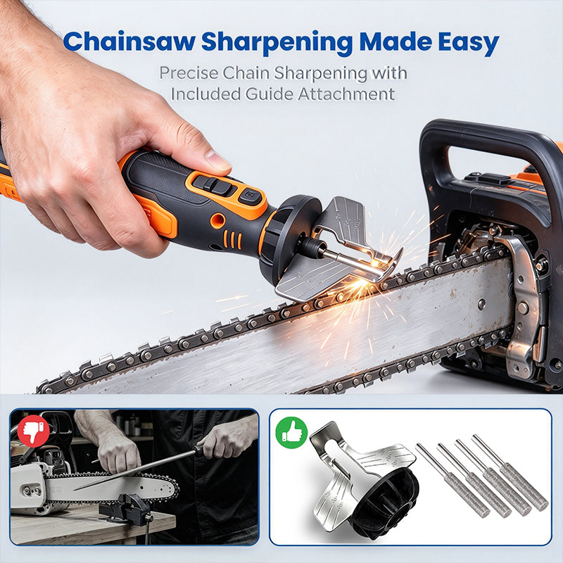 HARDELL 8V Cordless Rotary Tool Kit with LED Display & 140 Accessories