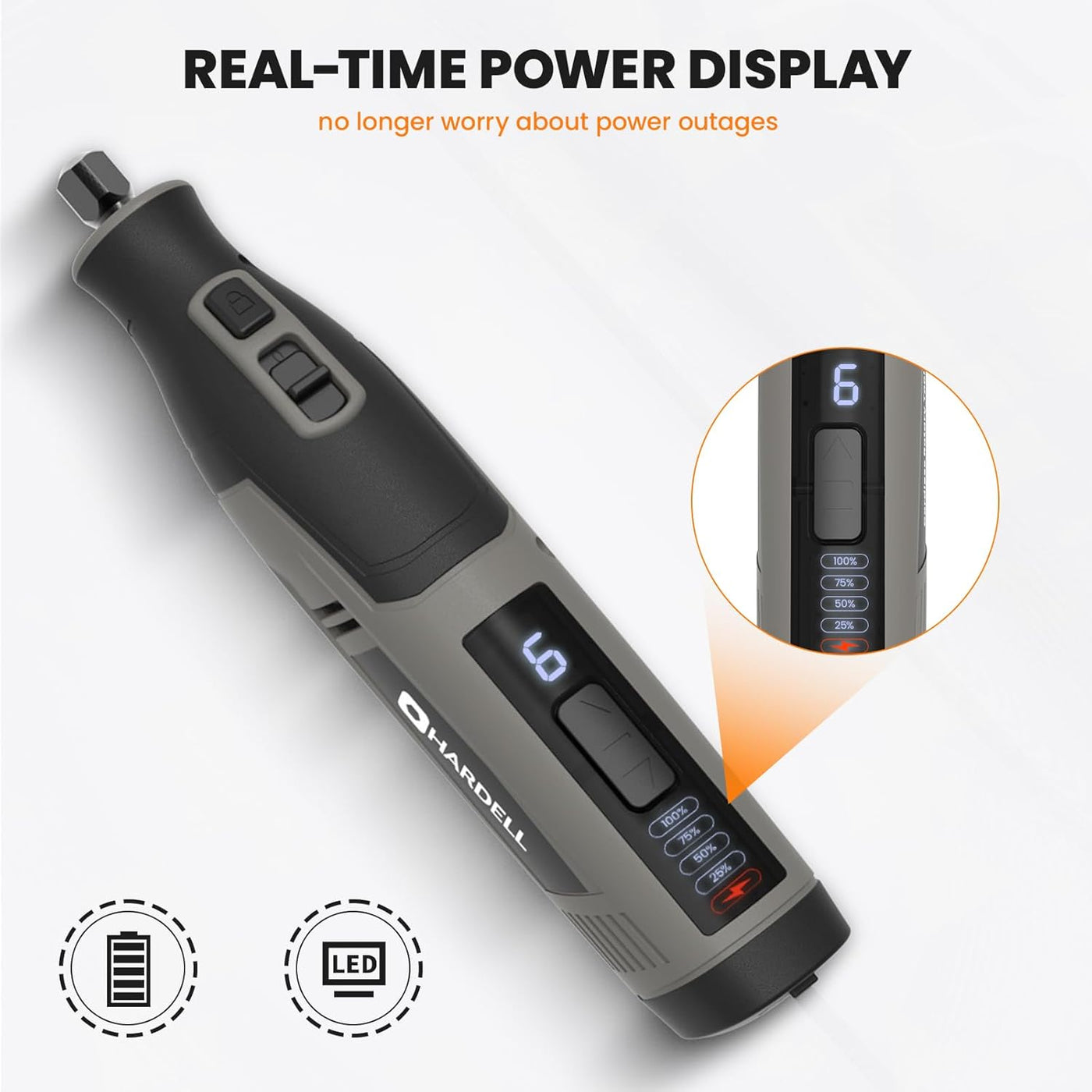 4V Cordless Rotary Tool Kit with 80 Accessories - Hardell