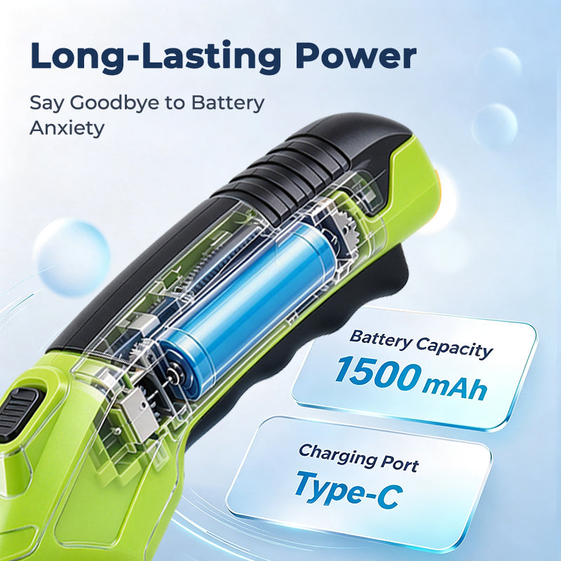 HARDELL Green Cordless Electric Scissors & Multi-Material Rotary Cutter