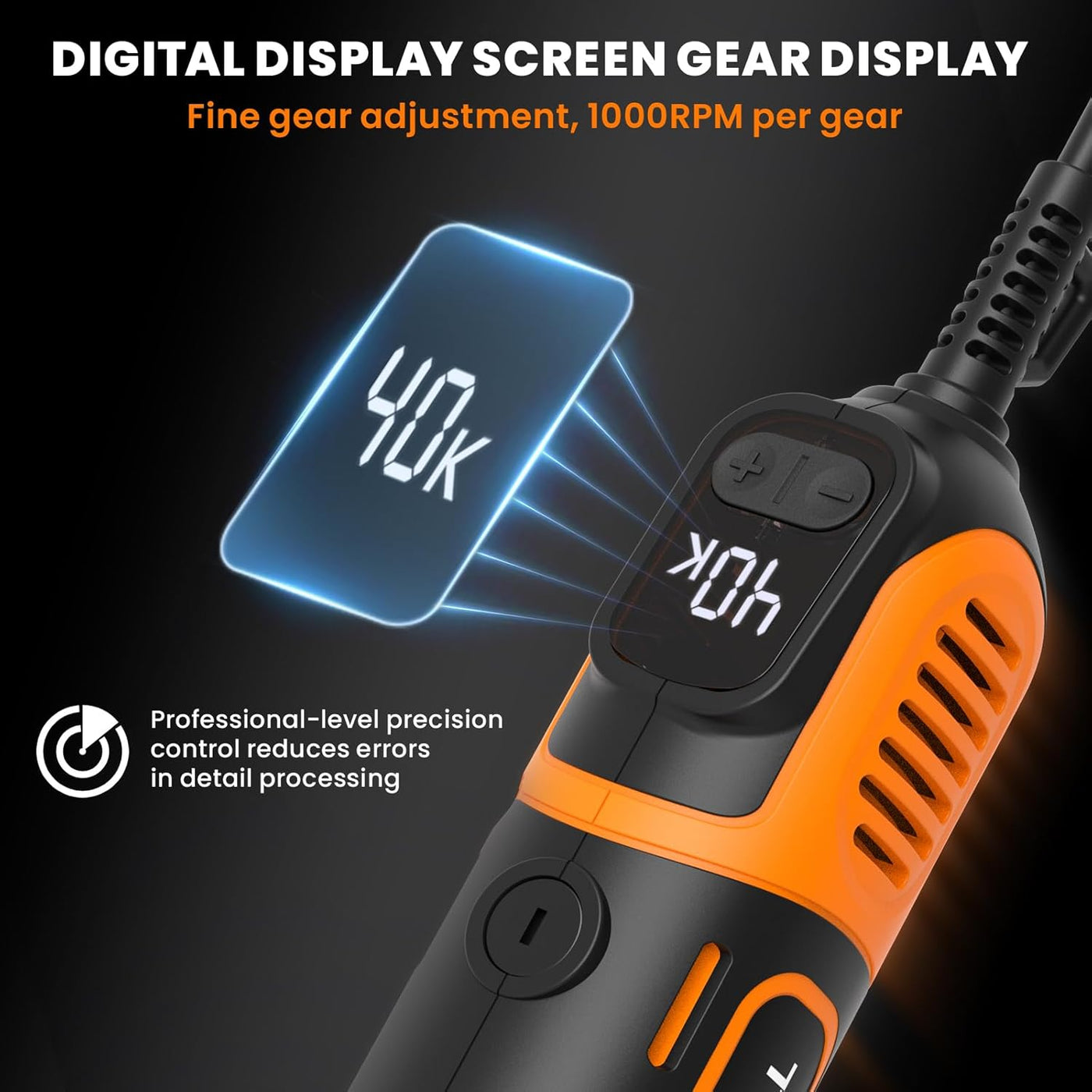 200w Corded Power Rotary Tool with Fine Speed Control and Flex Shaft - Hardell