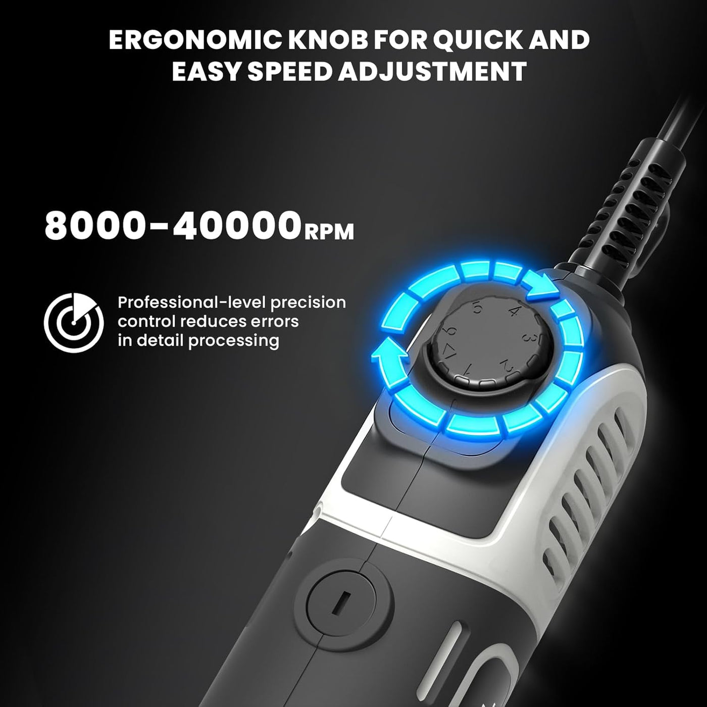 6 Variable Speeds 200w Corded Power Rotary Tool with 153 Accessories - Hardell