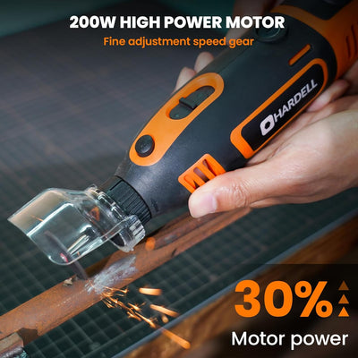 200w Corded Power Rotary Tool with Fine Speed Control and Flex Shaft - Hardell