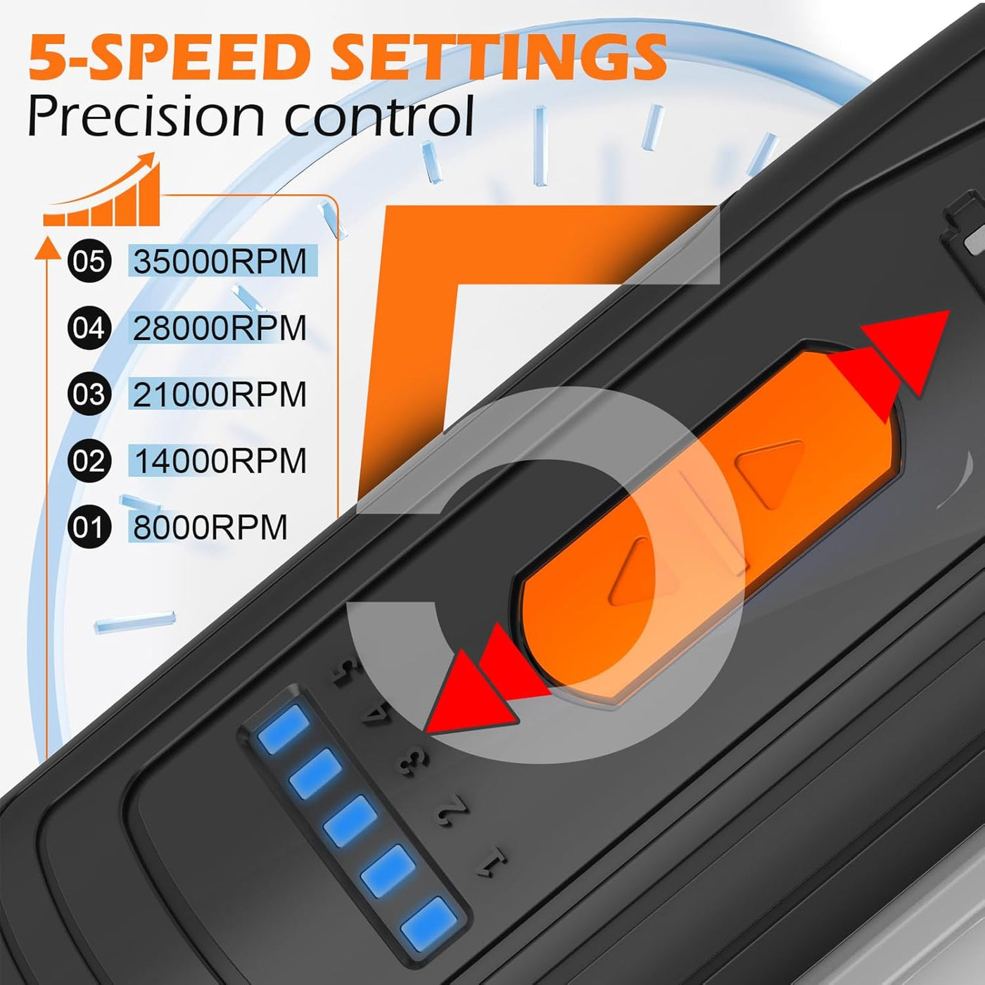 5 - Speed 12V Cordless Rotary Tool Kit with 80 Accessories 2Ah Battery - Hardell