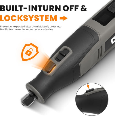 4V Cordless Rotary Tool Kit with 80 Accessories - Hardell