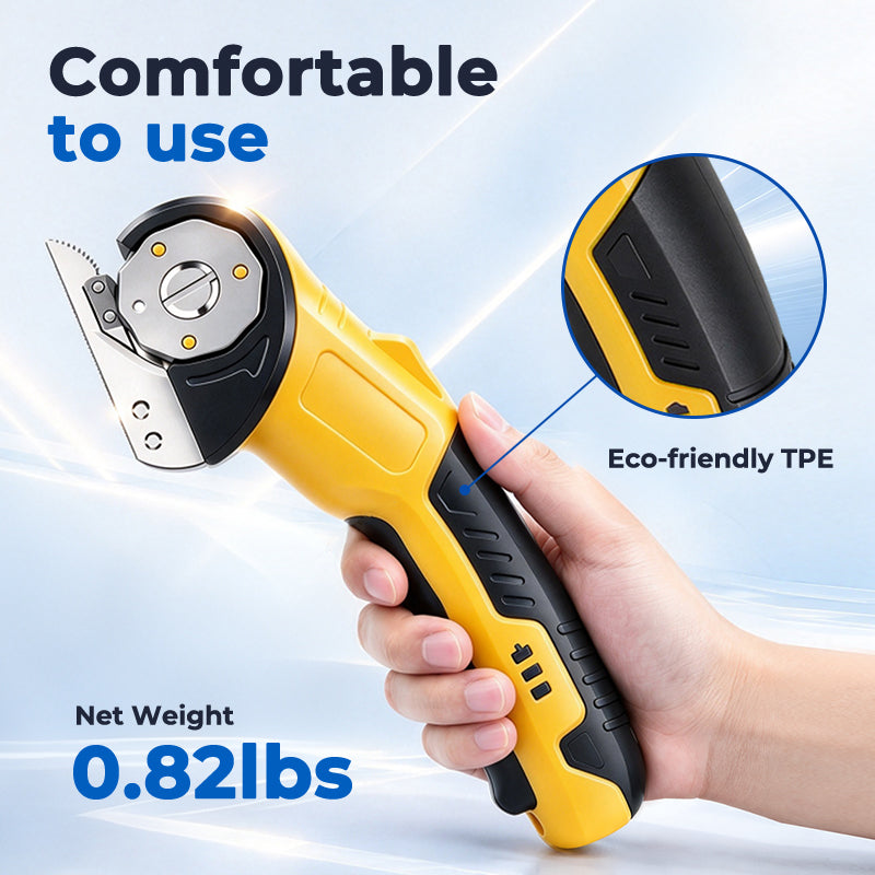 HARDELL Yellow Cordless Electric Scissors & Rotary Cutter