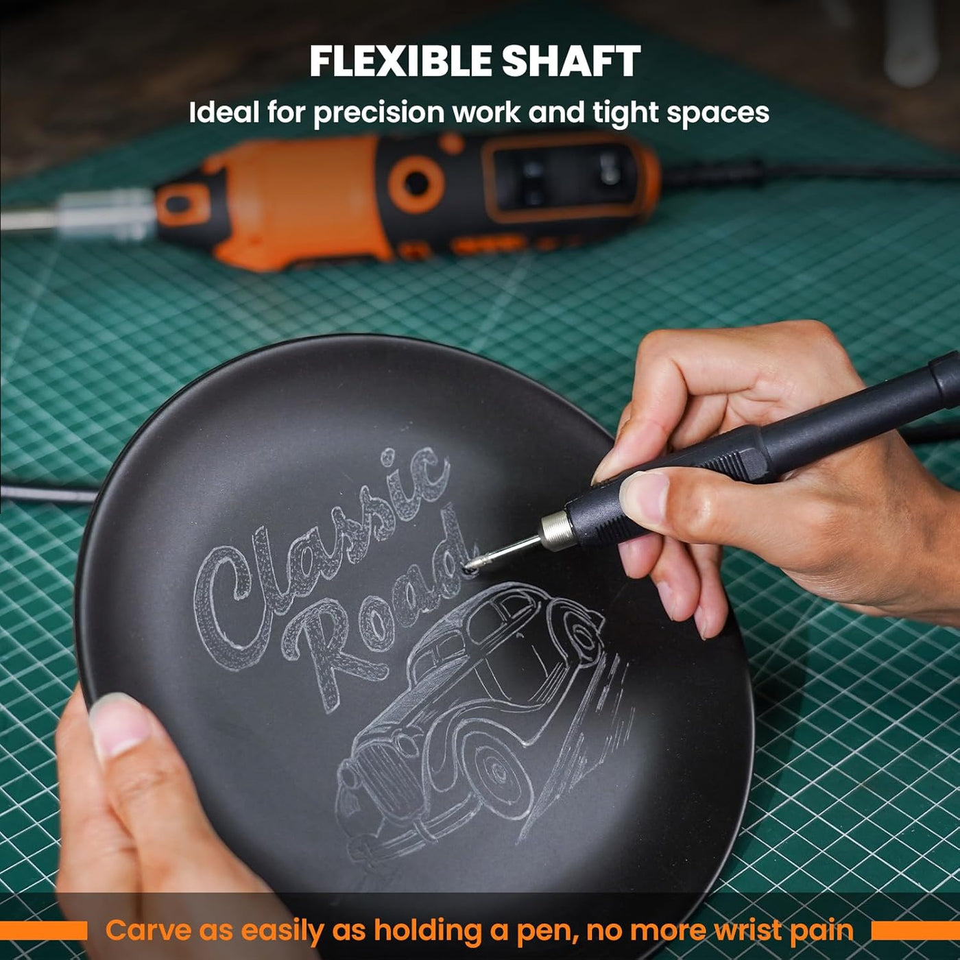 6 Variable Speeds 180w Corded Power Rotary Tool for DIY Crafts - Hardell