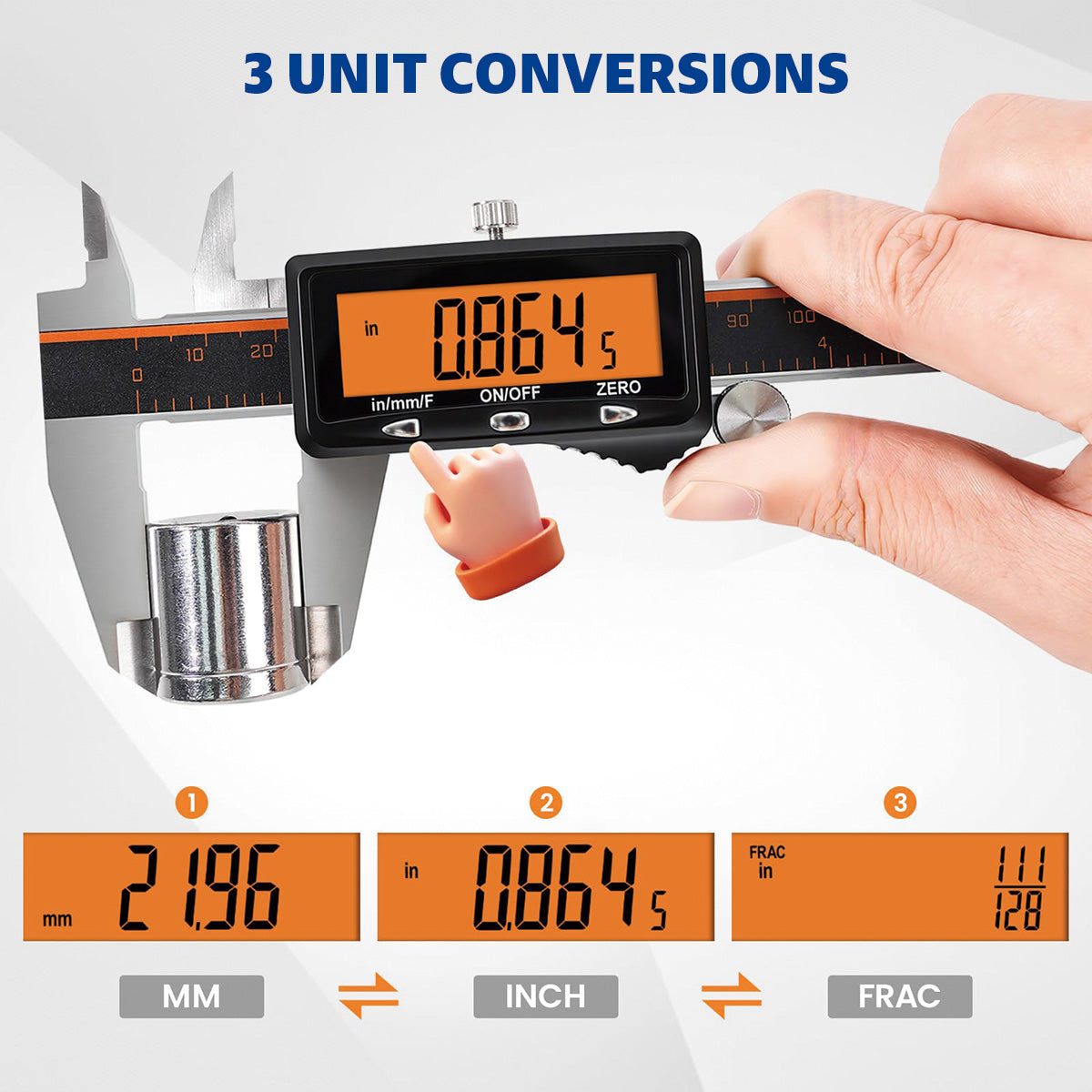 HARDELL Advanced Silver 12in Rechargeable Digital Caliper