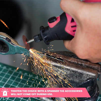 6 Variable Speeds 180w Corded Power Rotary Tool With 61 Accessories - Hardell