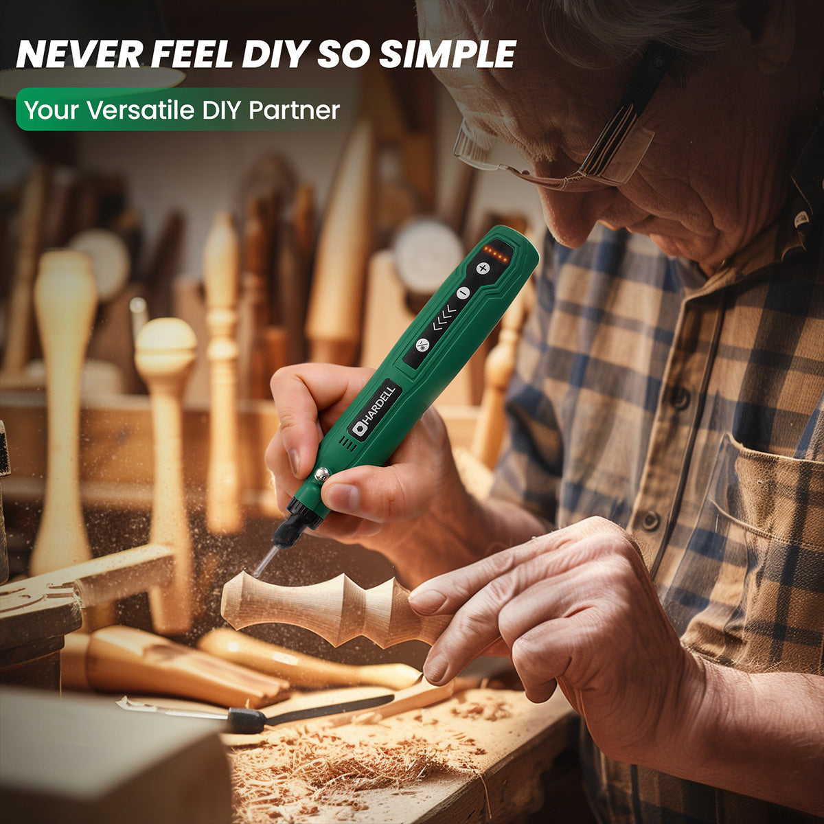 HARDELL Green Essential 69pcs Cordless Rotary Kit