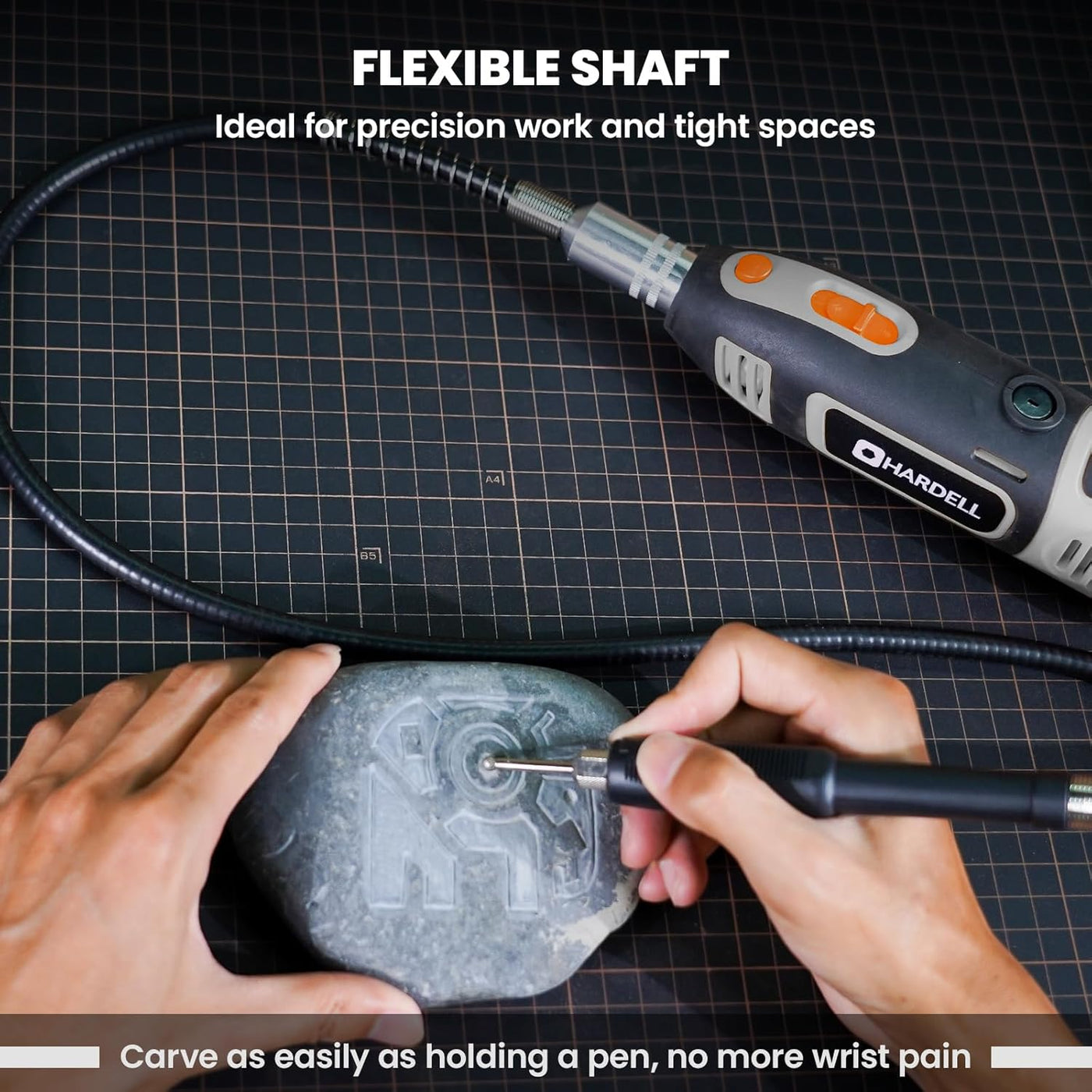 6 Variable Speeds 200w Corded Power Rotary Tool with 153 Accessories - Hardell