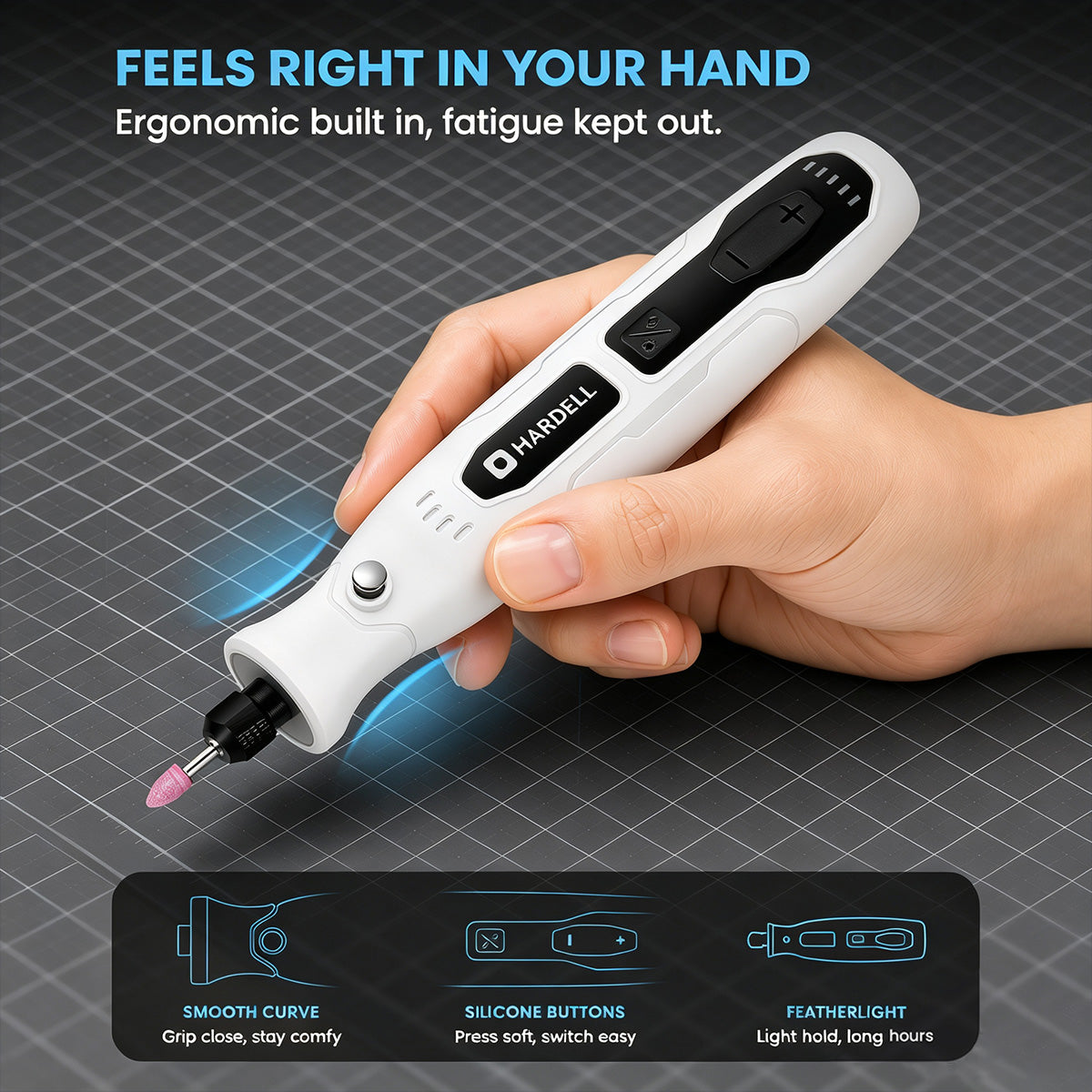 HARDELL Essential White 70pcs Rotary Tool Set