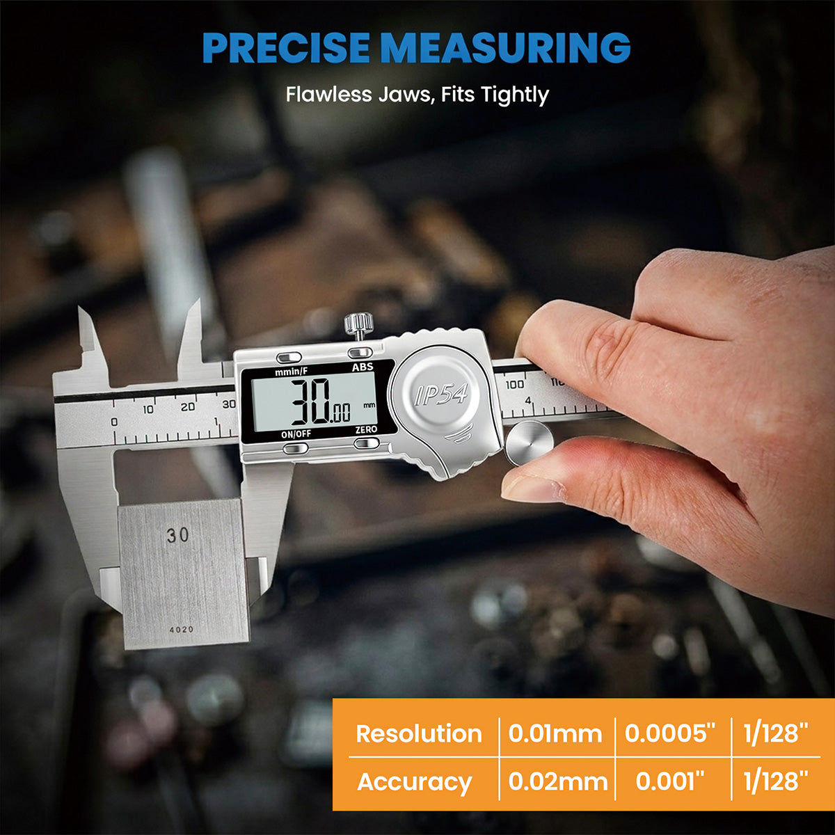 HARDELL 6" IP54 Digital Caliper – ABS Mode, All-Metal, Auto-Off