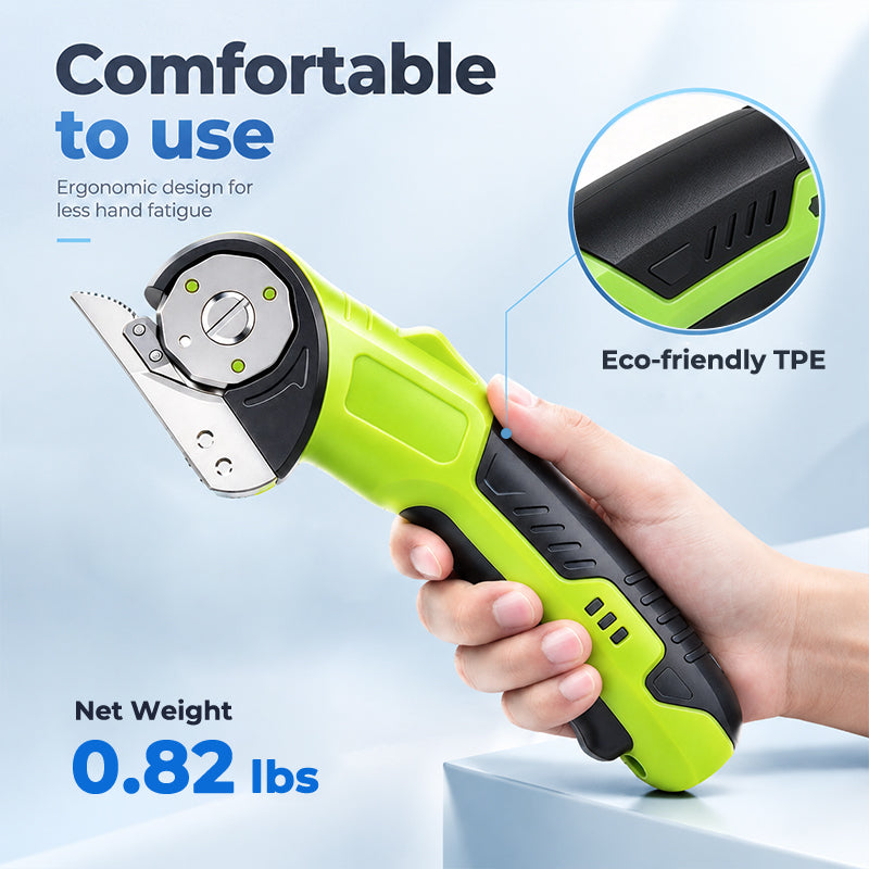 HARDELL Green Cordless Electric Scissors & Multi-Material Rotary Cutter