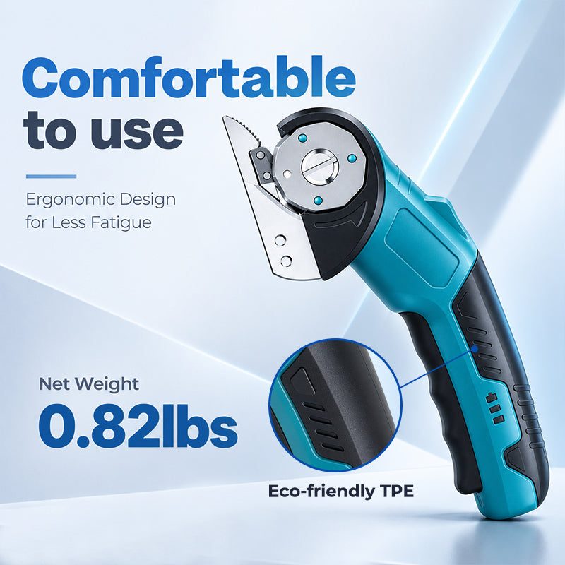 HARDELL Blue Cordless Electric Scissors for Fabric & Cardboard