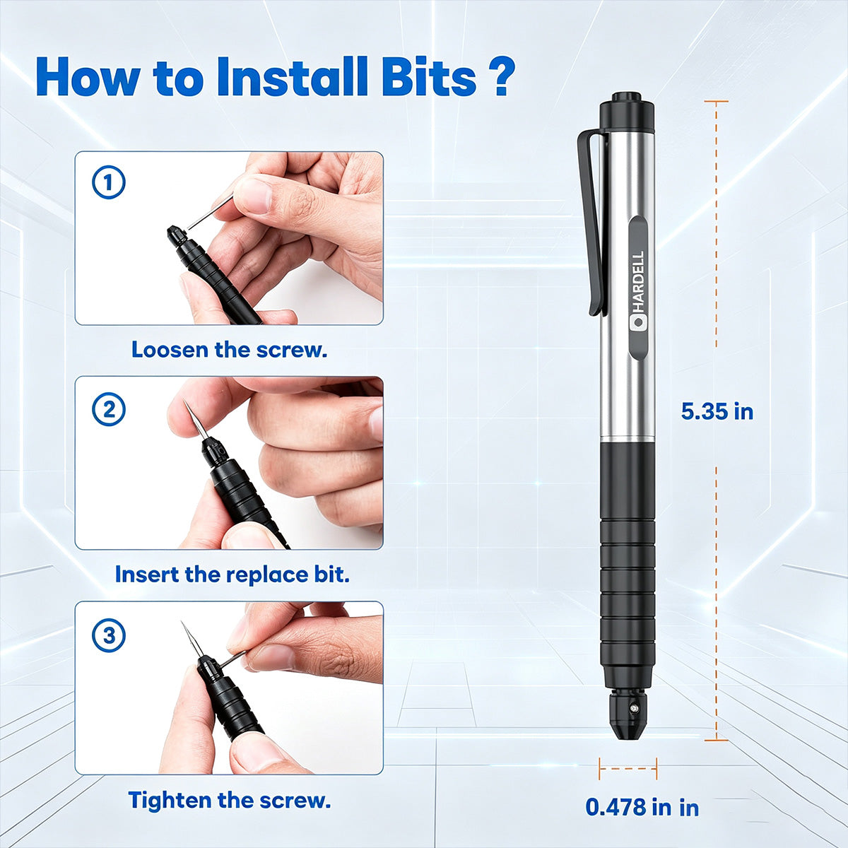 HARDELL Black Essential 37000RPM Cordless Engraving Pen