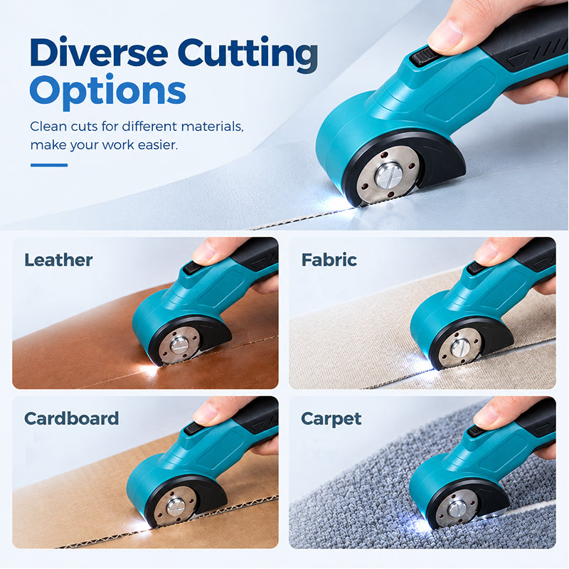 HARDELL Blue Cordless Electric Scissors for Fabric & Cardboard