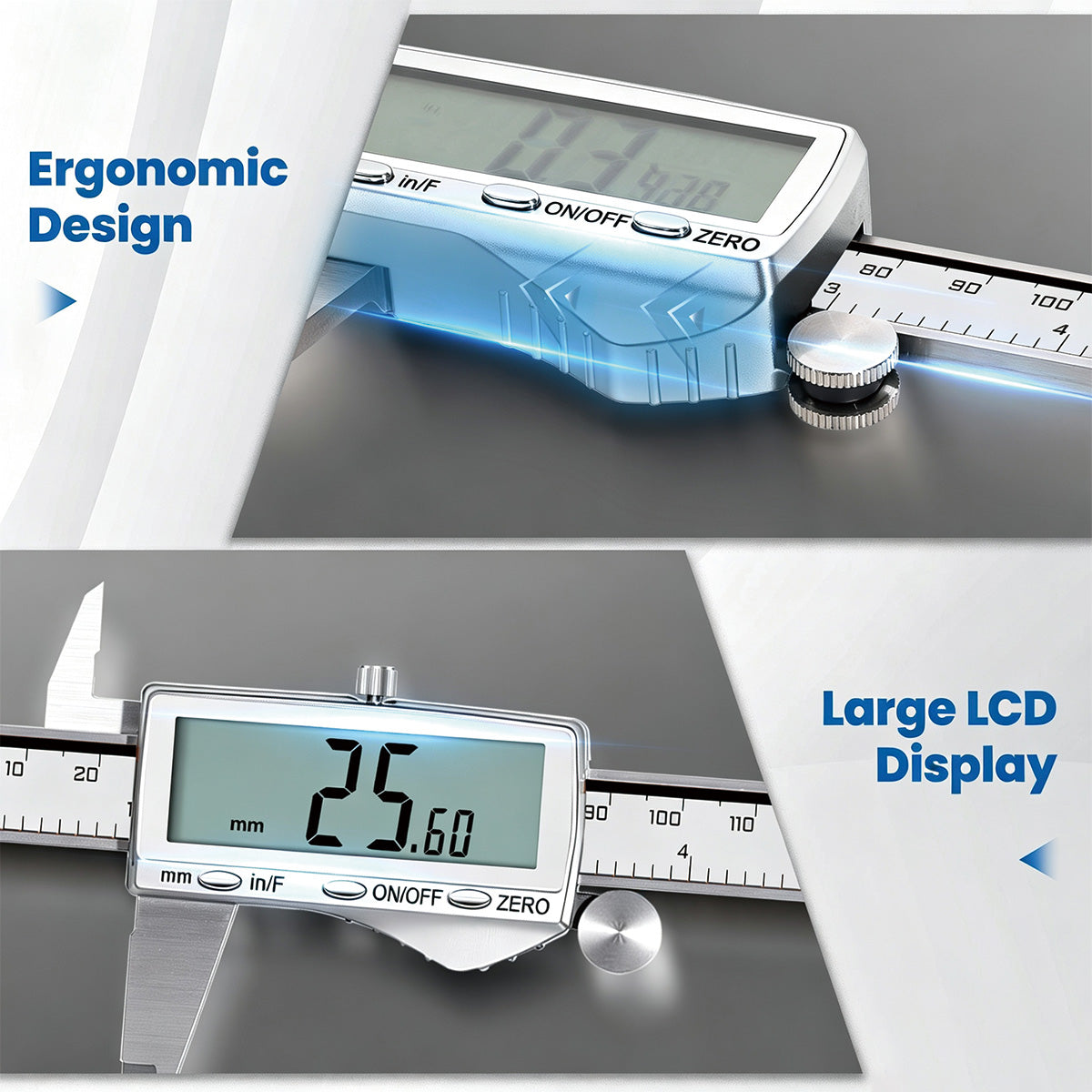 HARDELL 6" Advanced Rechargeable Caliper with LCD