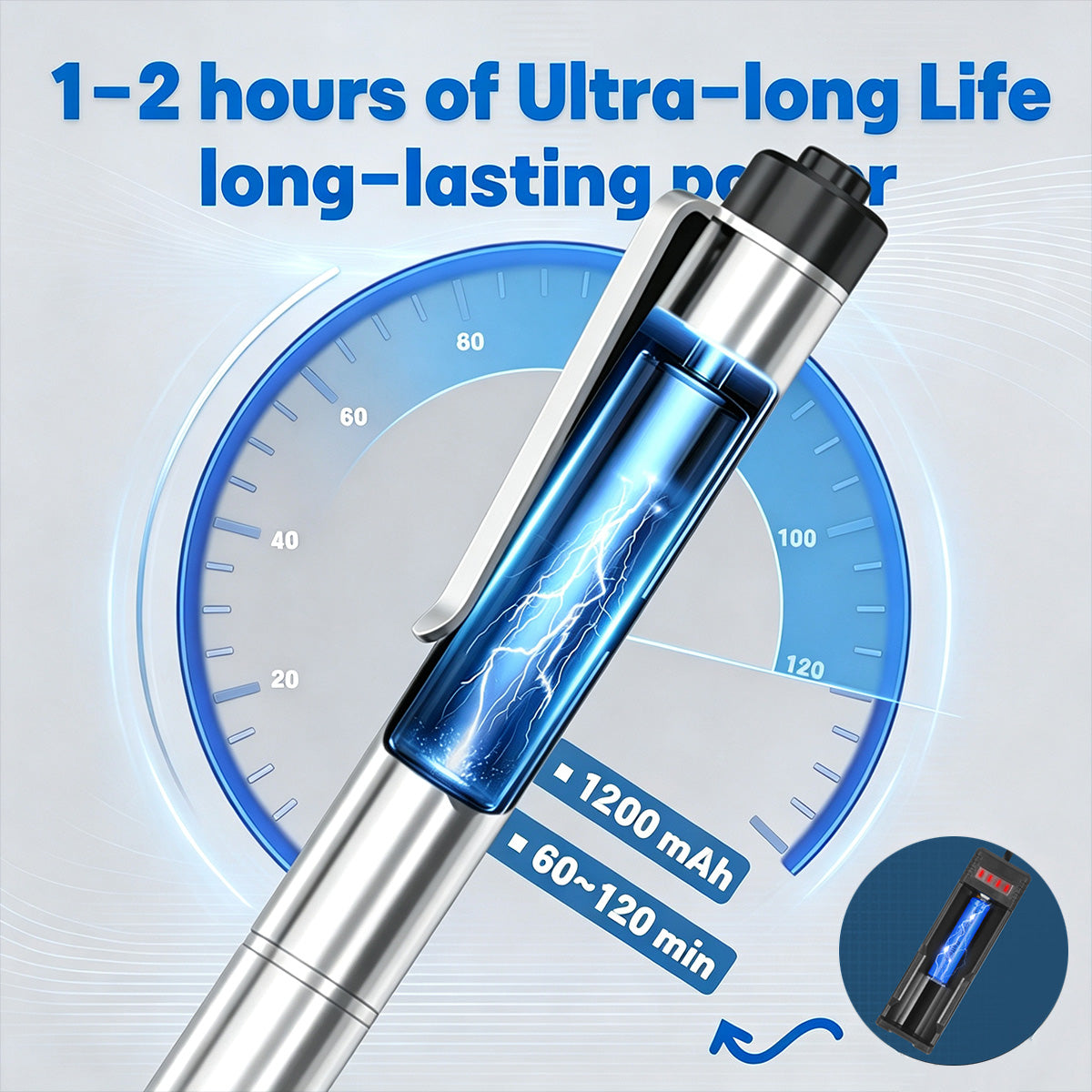 HARDELL Silver Essential 37000RPM Cordless Engraving Pen